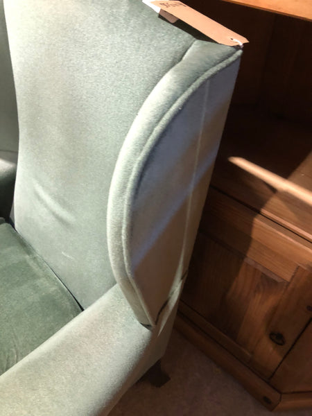Velvet Wingback Armchair