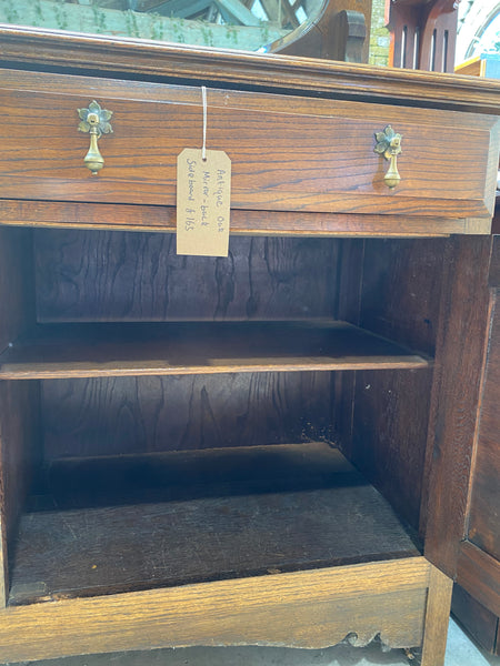 Edwardian Mirror-back oak sideboard
