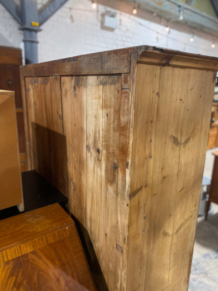 Large Rustic Pine Linen Cupboard Wardrobe
