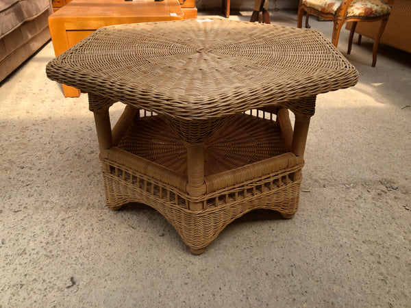 Hexagonal Wicker Coffee Table