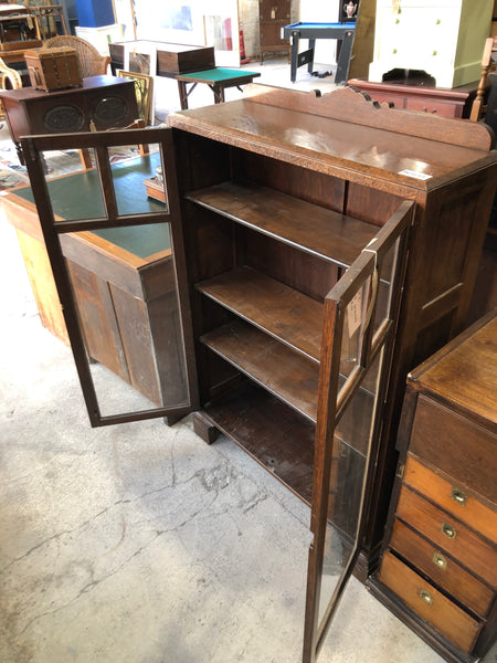 Antique Carved detail Display Cabinet