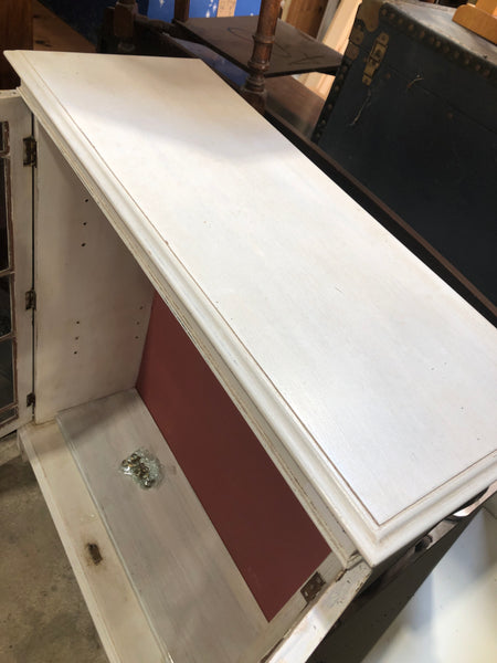 Small White Painted Display Cabinet