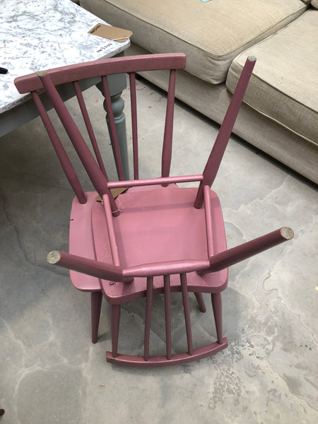 Pair of Pink Painted Dining Chairs
