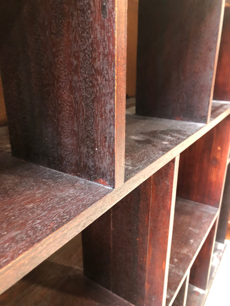 Dark Stained Storage Shelves