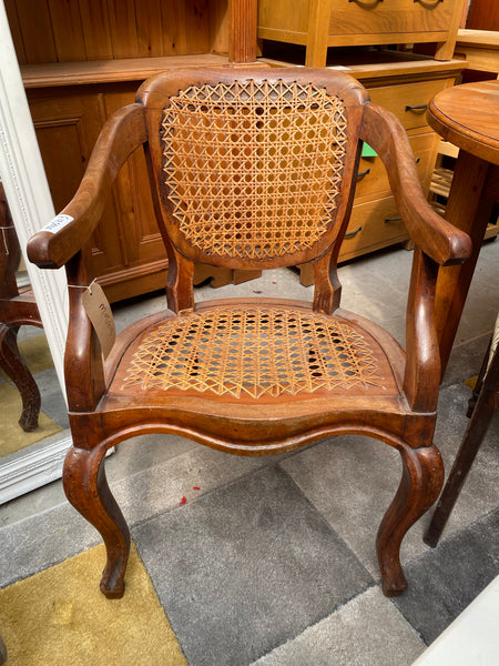 Louis XV Style Caned Armchair