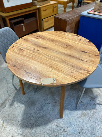Round Wood Effect Dining Table