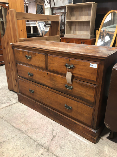 Antique 2 over 2 Oak Chest of Drawers