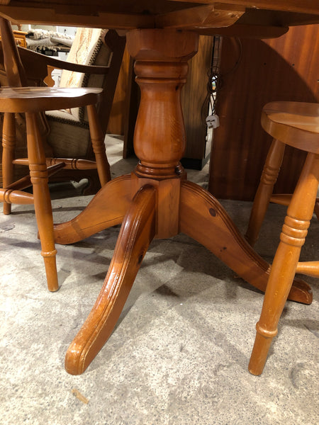 REF - Pine Dining Table & 4 Chairs