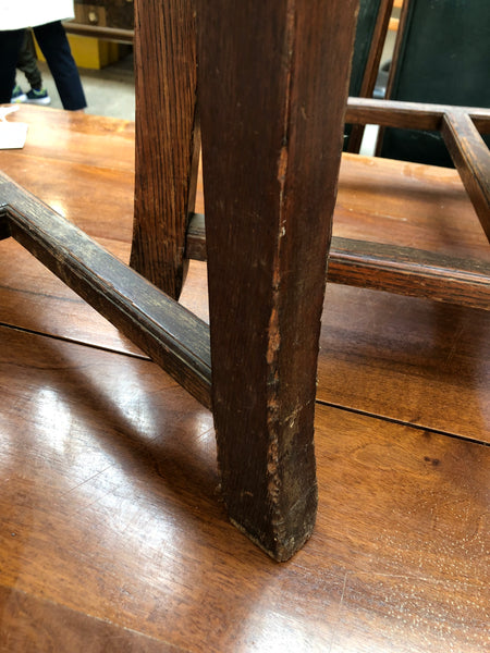 Set of 8 Green Leather Antique High Back Dining Chairs