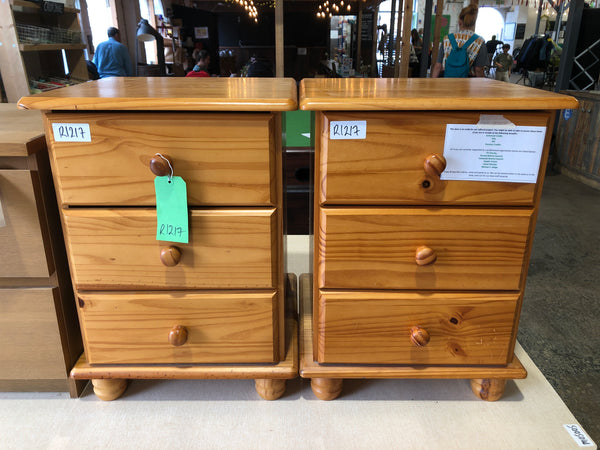 REF - Pair of Pine Bedside Tables
