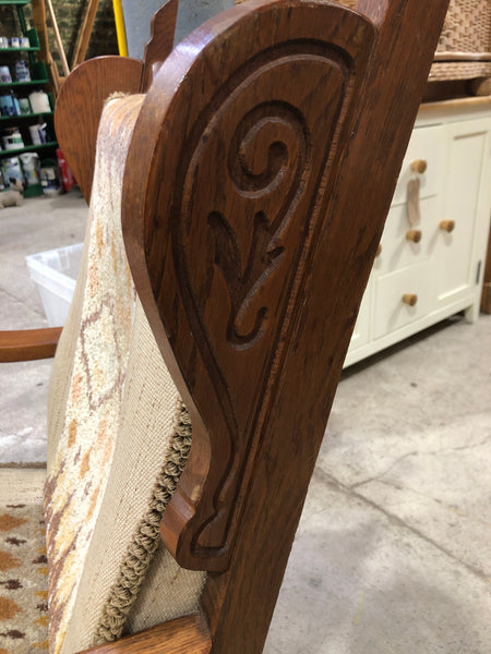 Griffin Detail Oak Lounge Chair