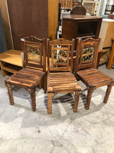 GHC - 3 Rosewood Dining Chairs