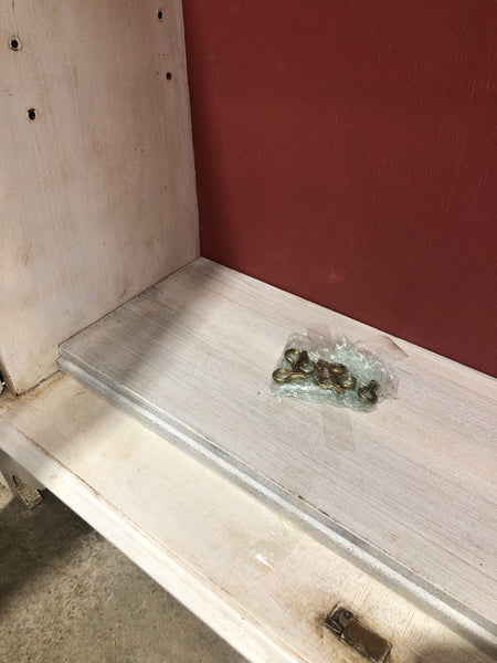 Small White Painted Display Cabinet