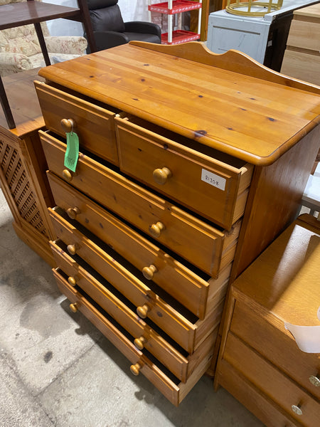 REF - Pine Tallboy Chest of Drawers