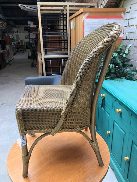 Gold Lloyd Loom Style Bedroom Chair