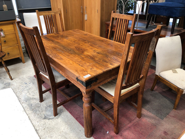Rosewood Dining Table & 4 Chairs