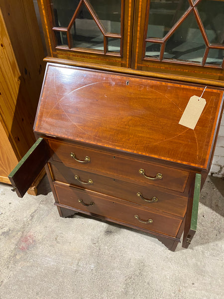 Mahogany Bureau and Display Cabinet