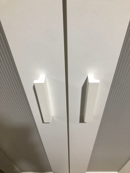 White Wardrobe with Frosted Doors - REF