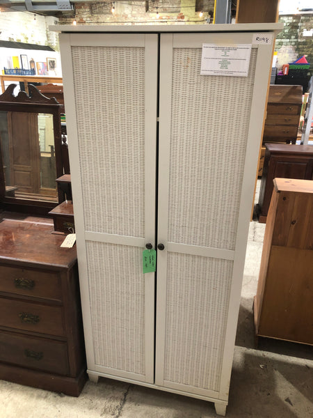 REF - White Wicker Wardrobe