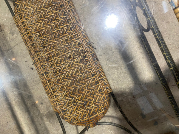 Glass & Wicker Coffee Table