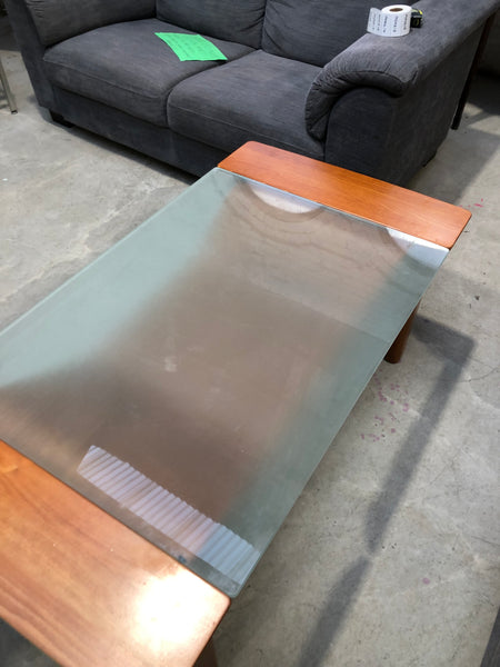 Retro Teak & Glass Coffee Table