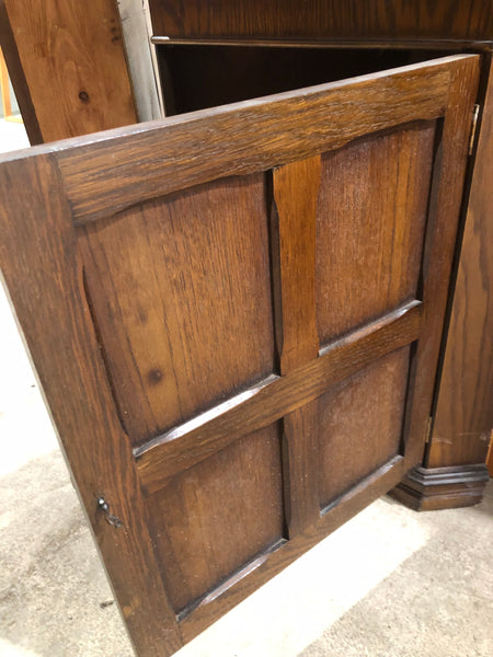 Dark Wood Corner Display Cabinet