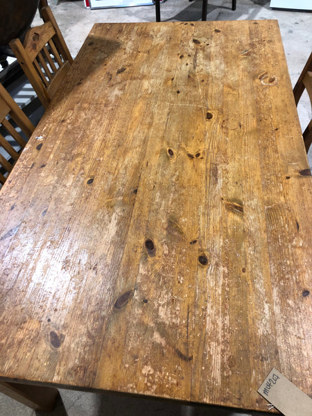 Solid Pine Dining Table & 4 Chairs