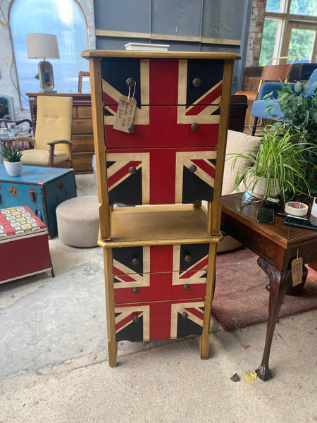 Pair Of Union Jack Bedside Tables