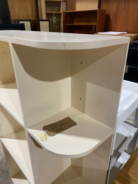 White Curved Edge Bookcase