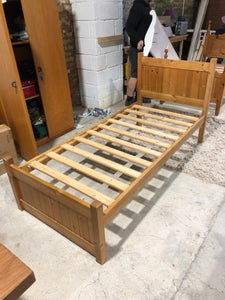 Single wooden bed
