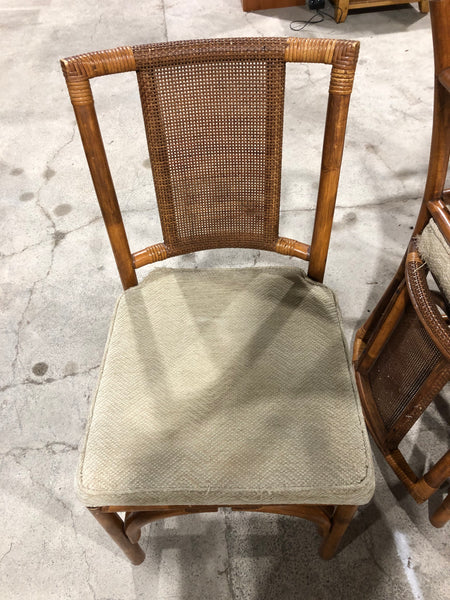 Four bamboo chairs