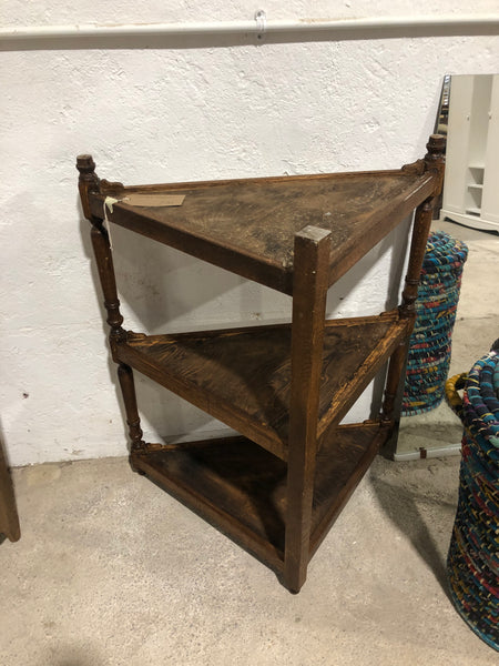 Wooden corner shelves