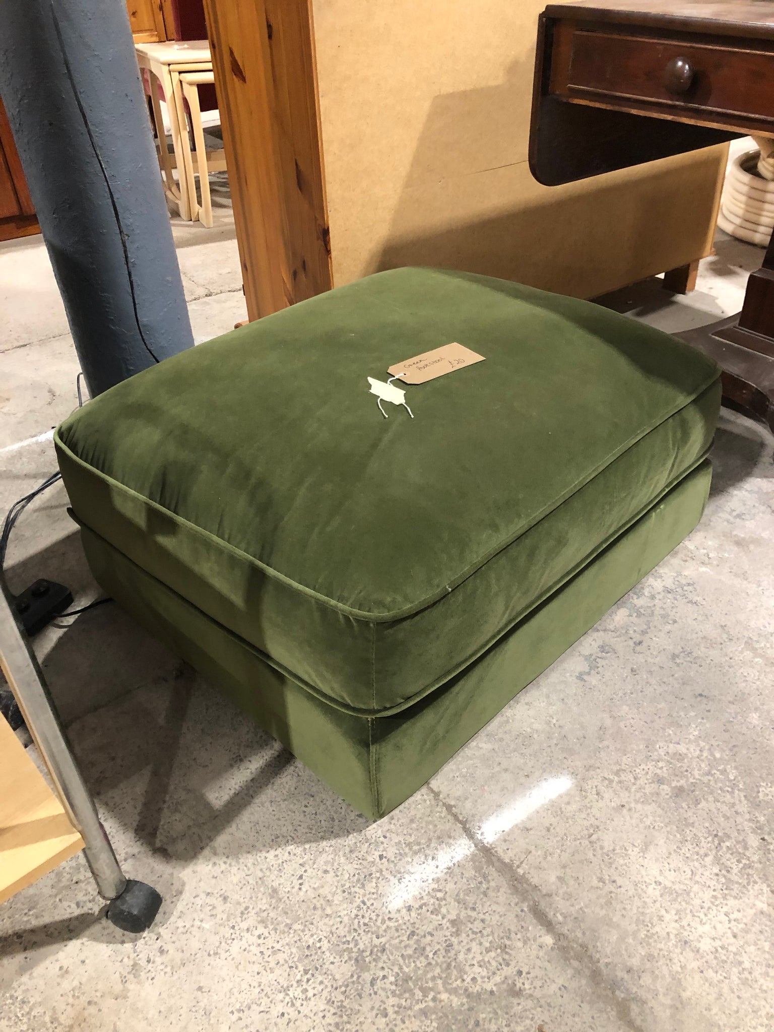 Green footstool