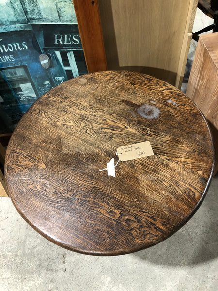 Round wooden table
