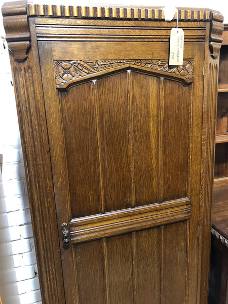 Retro Oak Single Wardrobe