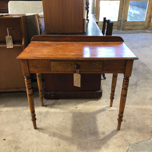 Antique Walnut Hallway Table With Drawer