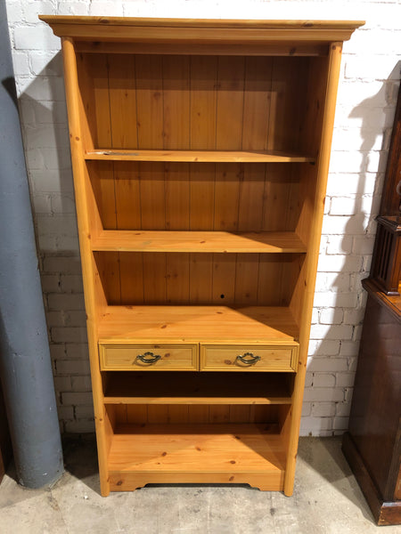 Wooden Bookshelf With Drawers