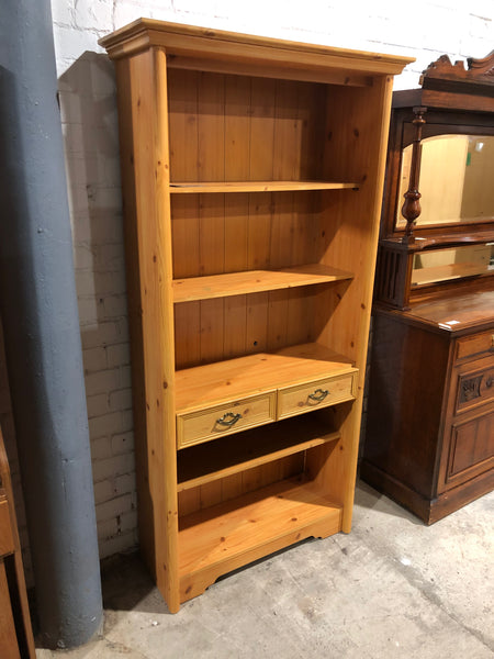 Wooden Bookshelf With Drawers
