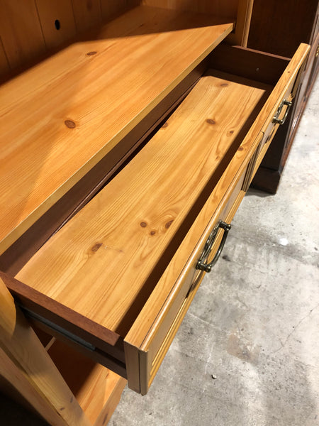 Wooden Bookshelf With Drawers