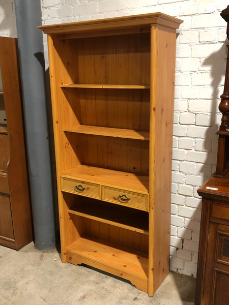 Wooden Bookshelf With Drawers