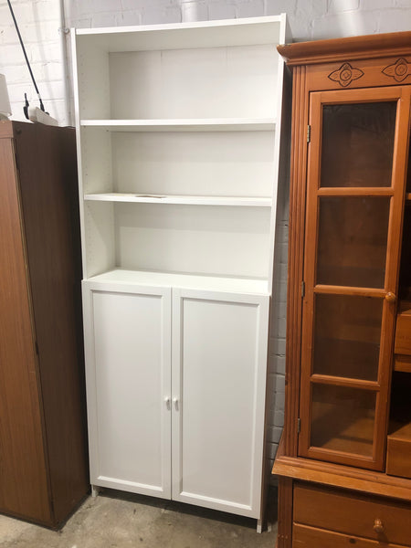Tall White Bookcase/Cabinet