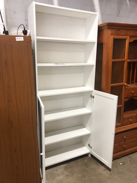 Tall White Bookcase/Cabinet