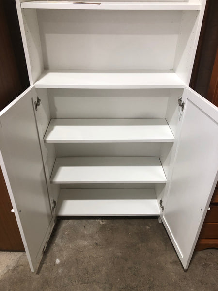 Tall White Bookcase/Cabinet