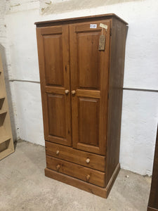 Tall Pine Wardrobe With Drawers