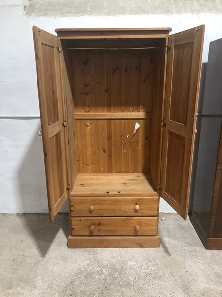 Tall Pine Wardrobe With Drawers