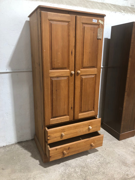Tall Pine Wardrobe With Drawers