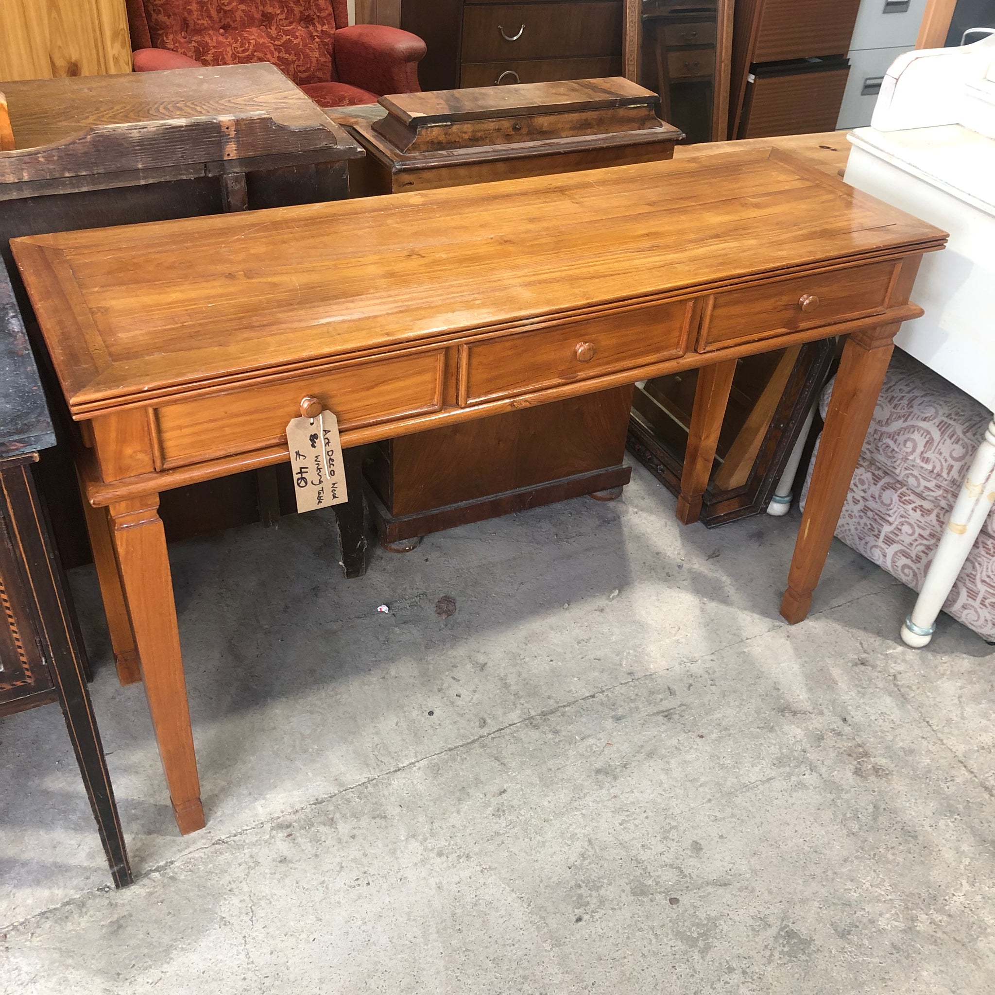 Art Deco Wood Writing Table