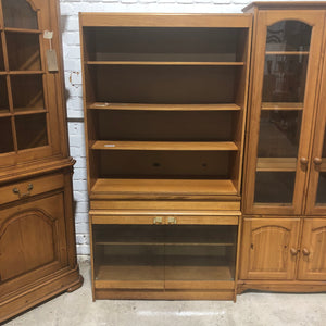 Teak Veneer Bookshelf & Cabinet - GHC