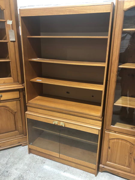 Teak Veneer Bookshelf & Cabinet - GHC