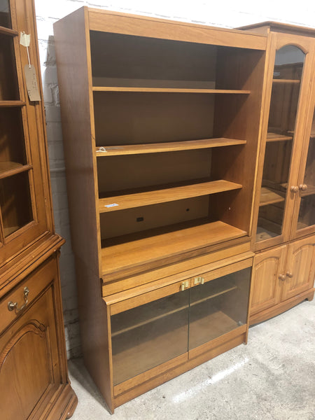 Teak Veneer Bookshelf & Cabinet - GHC